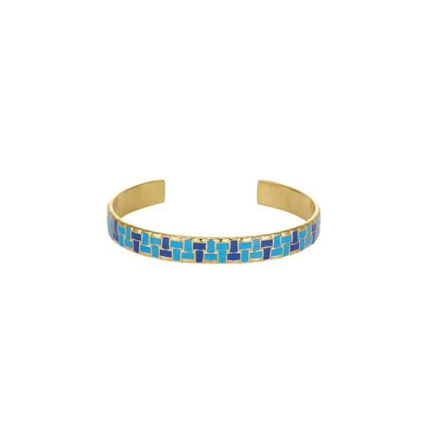Jonc Rio bleu acier doré or: Trouver les plus beaux bijoux femme de la saison