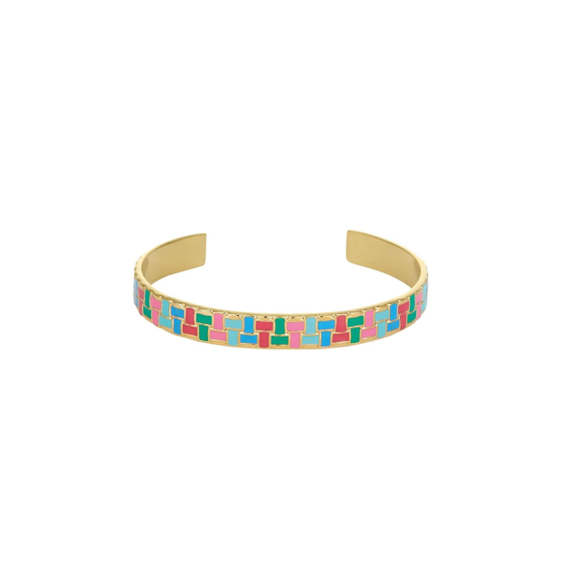Jonc Rio multicolore acier doré or: Trouver les plus beaux bijoux femme de la saison