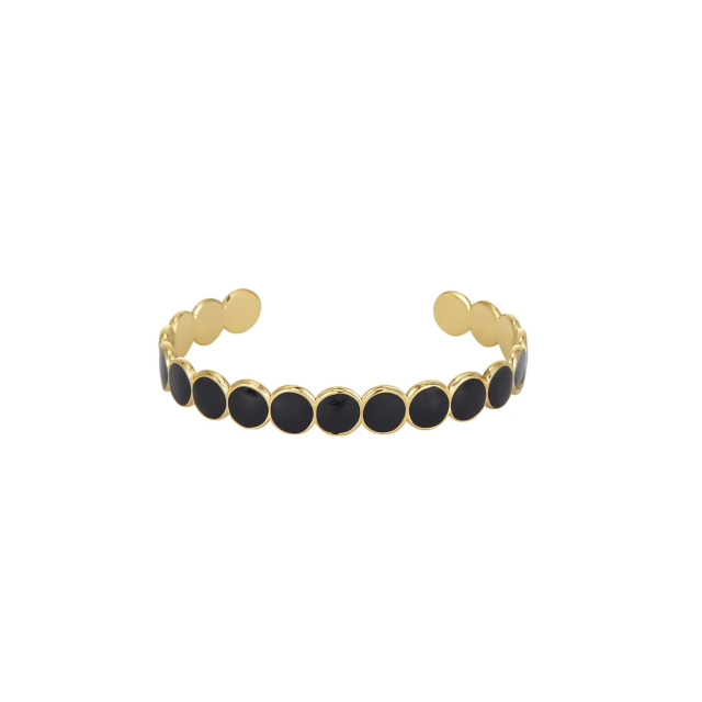 Jonc Baia noir acier doré or: Trouver les plus beaux bijoux femme de la saison