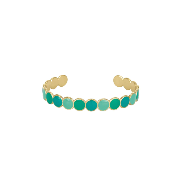 Jonc Baia vert acier doré or: Trouver les plus beaux bijoux femme de la saison