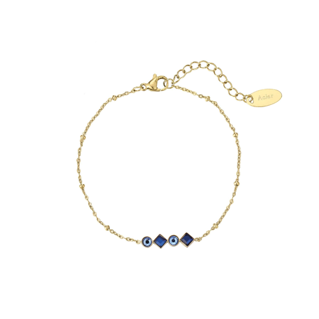 Bracelet Eclat bleu acier doré or: Trouver les plus beaux bijoux femme de la saison