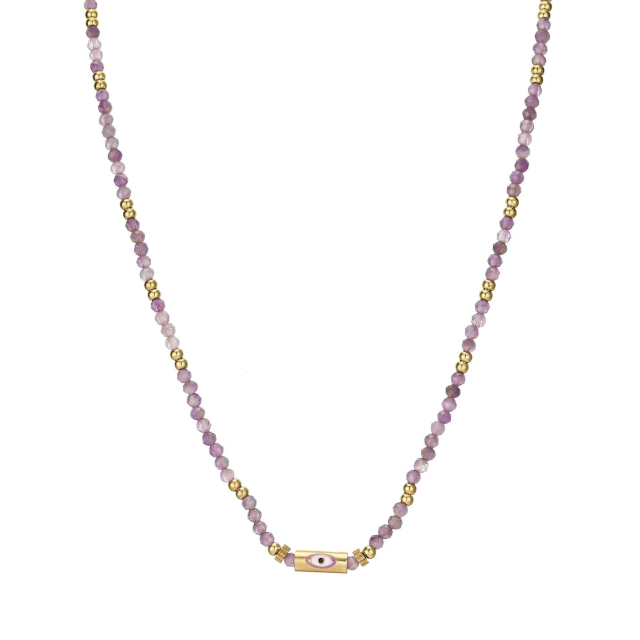 Collier Lucky Eye Améthyste: Trouver les plus beaux bijoux femme de la saison