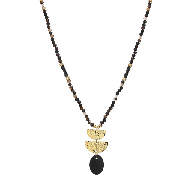 Collier Lucia Obsidienne noire: Trouver les plus beaux bijoux femme de la saison
