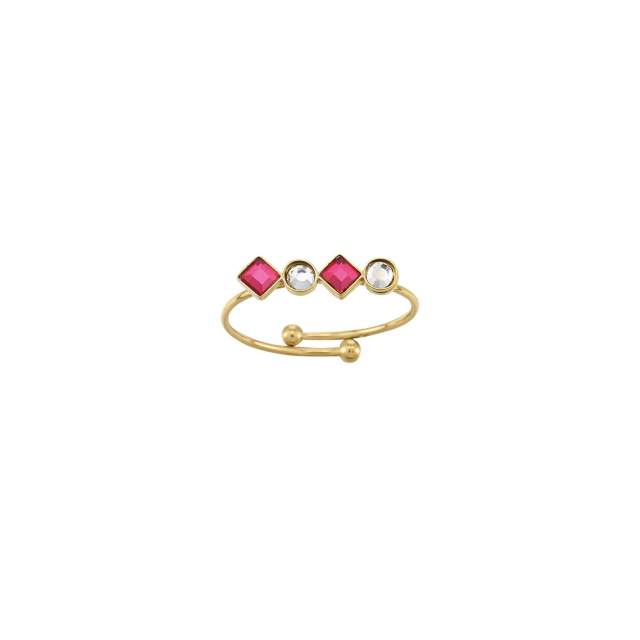 Bague Eclat fuchsia acier doré or: Trouver les plus beaux bijoux femme de la saison