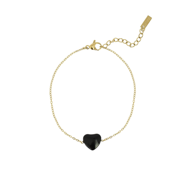 Bracelet Marianne noir Bracelet Femme Chaine - Cordon- Bijoux et accessoires pas chers pour femme Luzaka Ref.10870