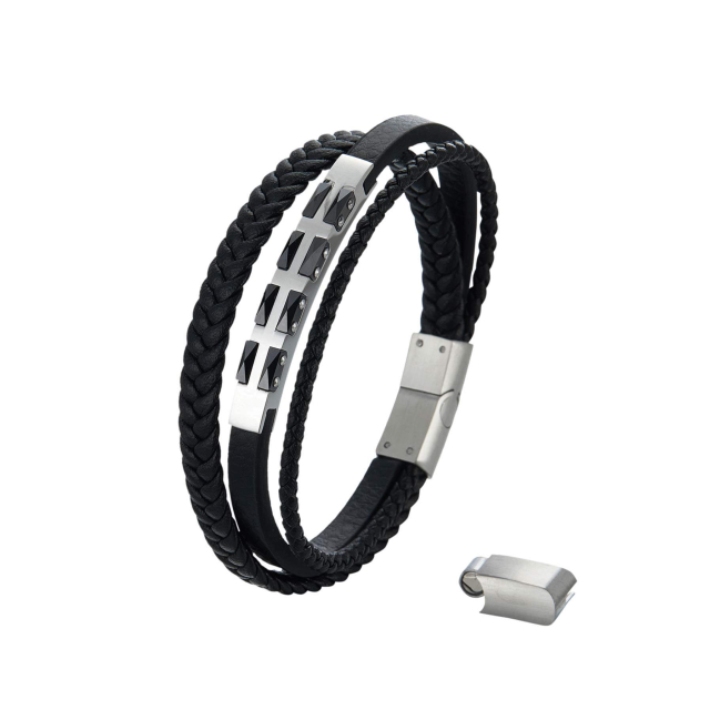 Bracelet Arthur acier noir : Large choix de bijoux fantaisie en acier pas chers