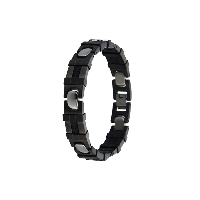 Bracelet Carlo acier noir : Large choix de bijoux fantaisie en acier pas chers