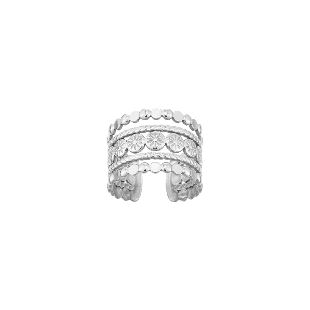 Large choix de Bague de bijoux en acier, de montres et de sacs à main sur luzaka.com. Bague Lucie acier - Réf : 10947