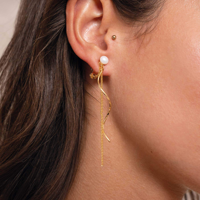 Large choix de Boucles d'oreilles  de bijoux en acier, de montres et de sacs à main sur luzaka.com. Boucles d'oreille clip Méline doré or - Réf : 11010