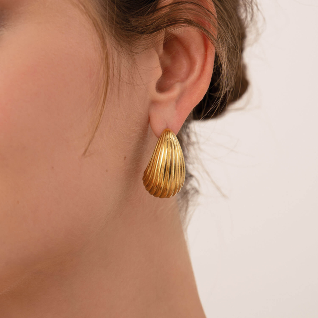 Boucles acier doré or