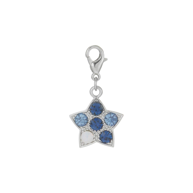 Large choix de Charm  de bijoux en acier, de montres et de sacs à main sur luzaka.com. Charm Etoile bleue - Réf : 11074