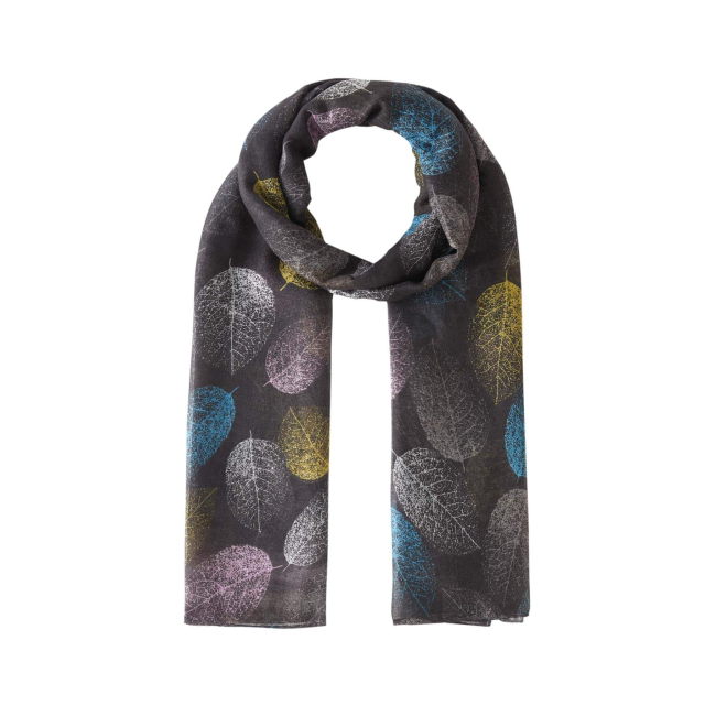 Large choix de Echarpe de bijoux en acier, de montres et de sacs à main sur luzaka.com. Echarpe feuilles grise - Réf : 11099