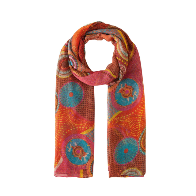 Large choix de Echarpe de bijoux en acier, de montres et de sacs à main sur luzaka.com. Echarpe Popart orange - Réf : 11103