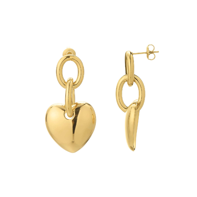 boucles kapri acier doré or : Découvrez la nouvelle collection de bijoux pour femme en acier à prix accéssibles Ref 11671