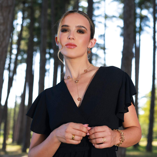 Collier Juna acier doré or