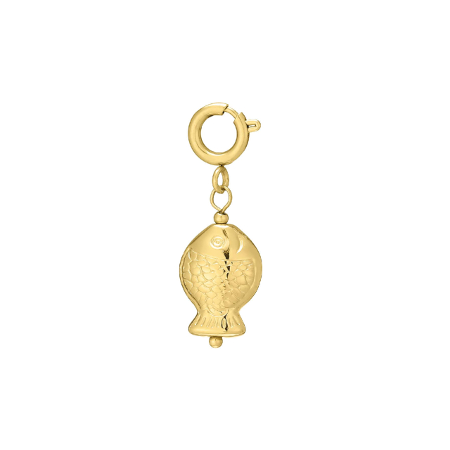 charm poisson acier doré or : Découvrez la nouvelle collection de bijoux pour femme en acier à prix accéssibles Ref 11697