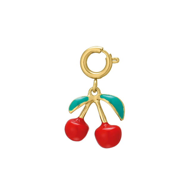 charm cerise acier doré or : Découvrez la nouvelle collection de bijoux pour femme en acier à prix accéssibles Ref 11702