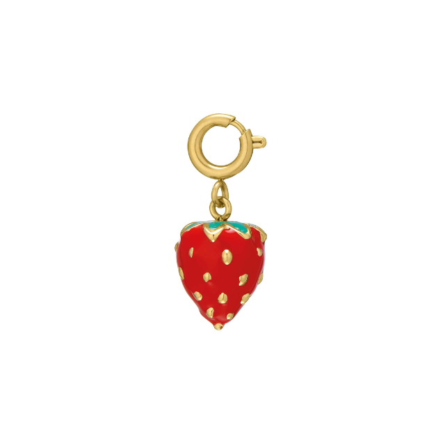 charm fraise acier doré or : Découvrez la nouvelle collection de bijoux pour femme en acier à prix accéssibles Ref 11704