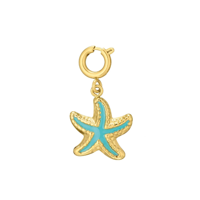 charm etoile de mer acier doré or : Découvrez la nouvelle collection de bijoux pour femme en acier à prix accéssibles Ref 11708