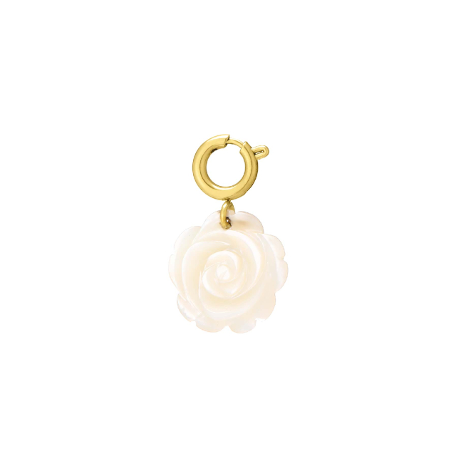 charm rose nacre acier doré or : Découvrez la nouvelle collection de bijoux pour femme en acier à prix accéssibles Ref 11712