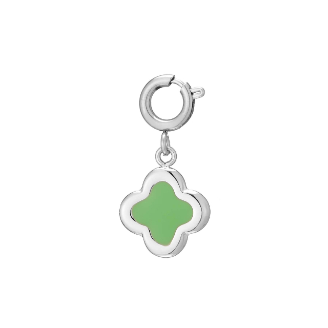 charm trèfle acier argenté : Découvrez la nouvelle collection de bijoux pour femme en acier à prix accéssibles Ref 11715