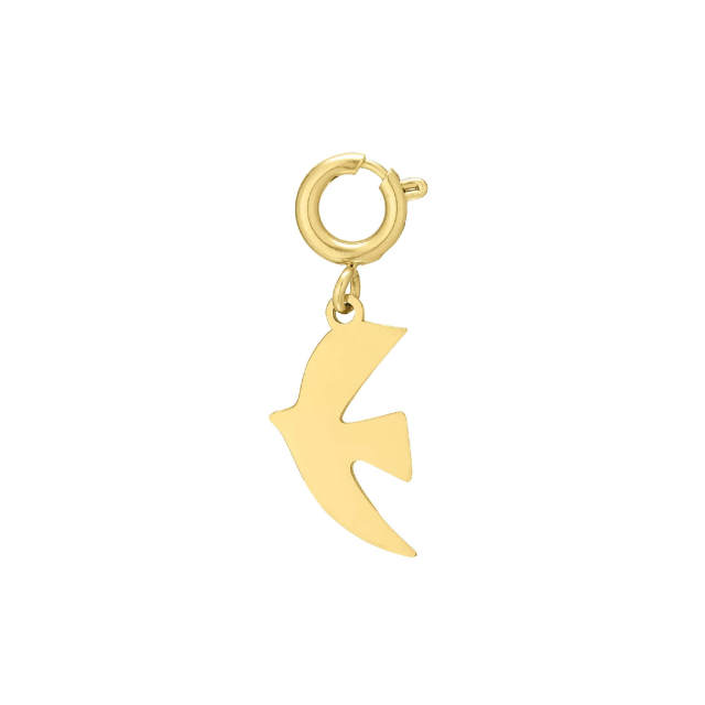charm hirondelle acier doré or : Découvrez la nouvelle collection de bijoux pour femme en acier à prix accéssibles Ref 11716