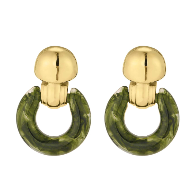 Boucles Alma acier DO vertes