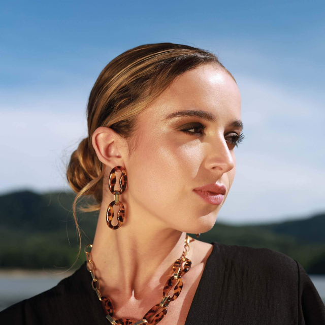 Boucles Charlotte acier doré or