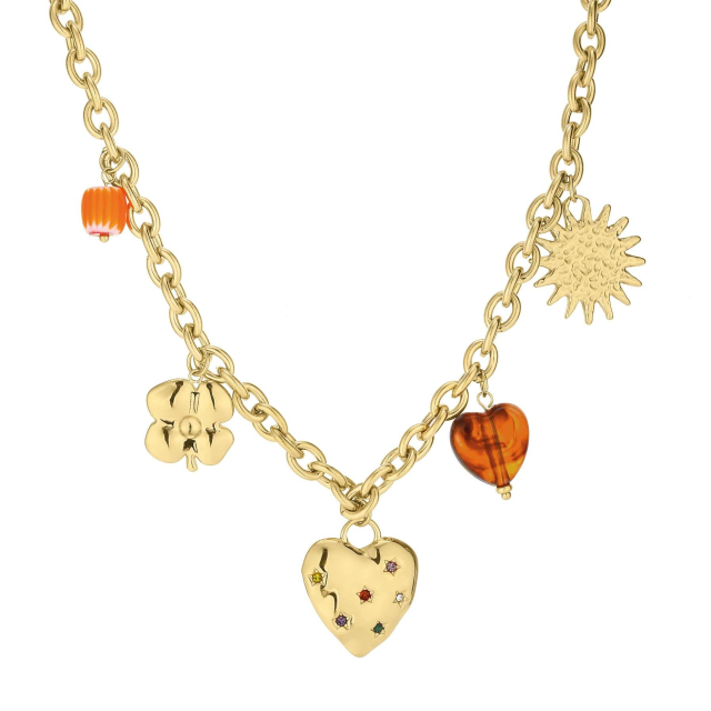 Collier Margaret acier doré or