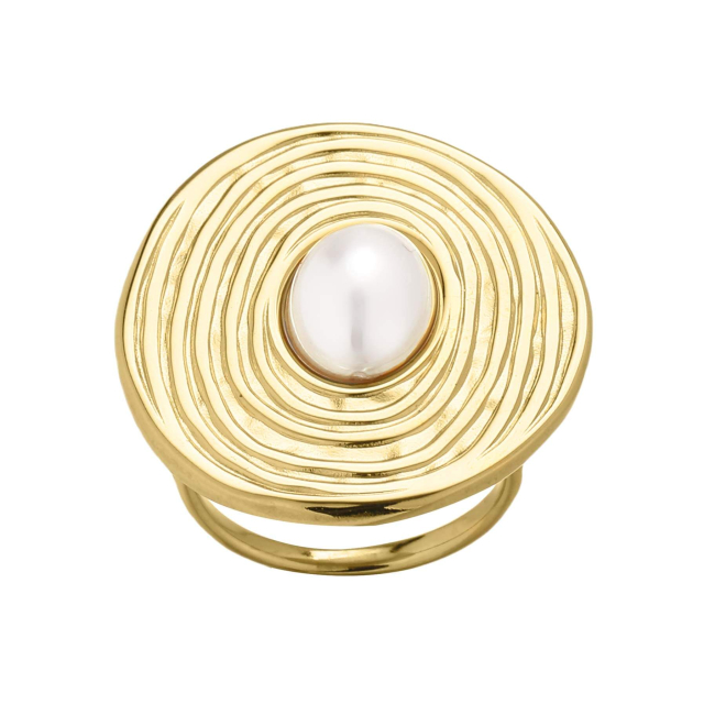 Bague Daizy acier doré or