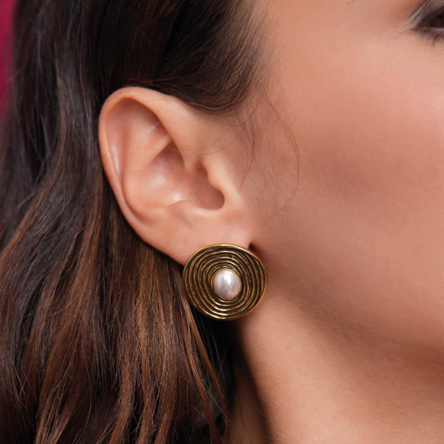 Boucles Daisy ADO nacre