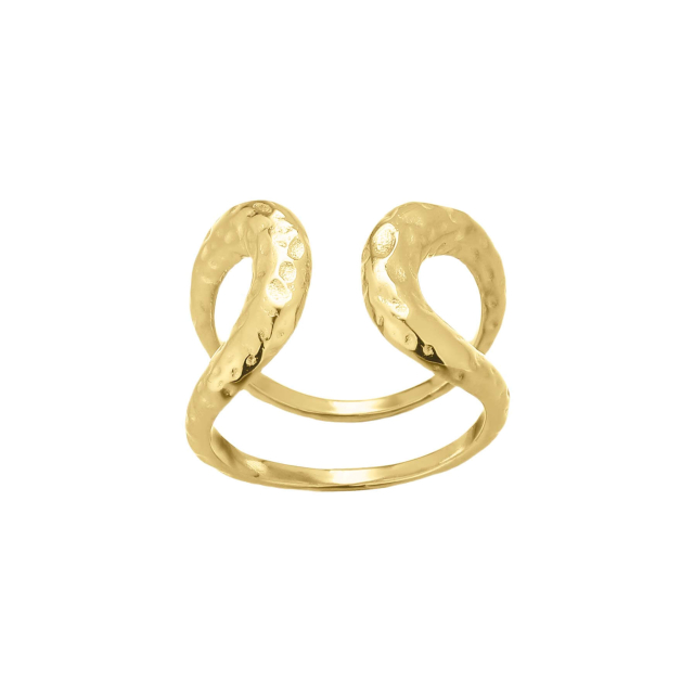 Bague Lottie acier doré