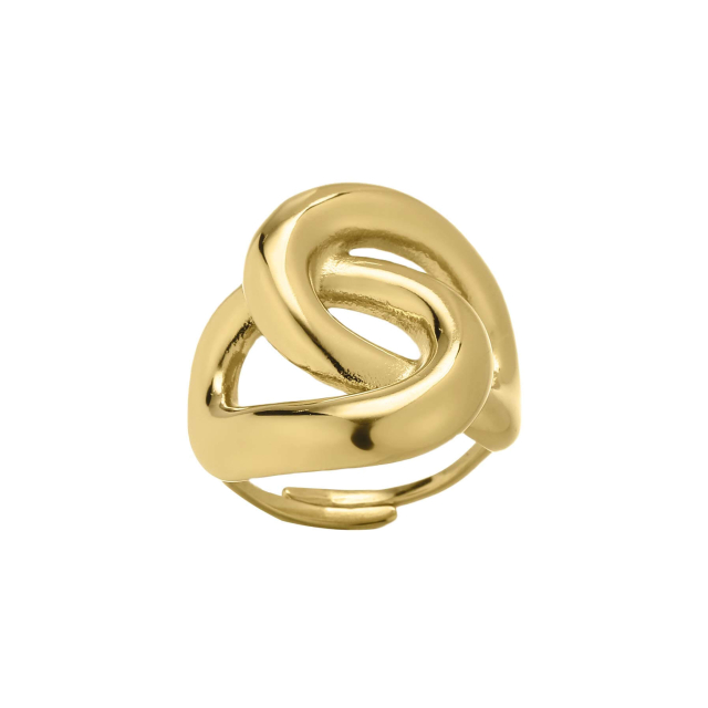 Bague Dolores acier doré or