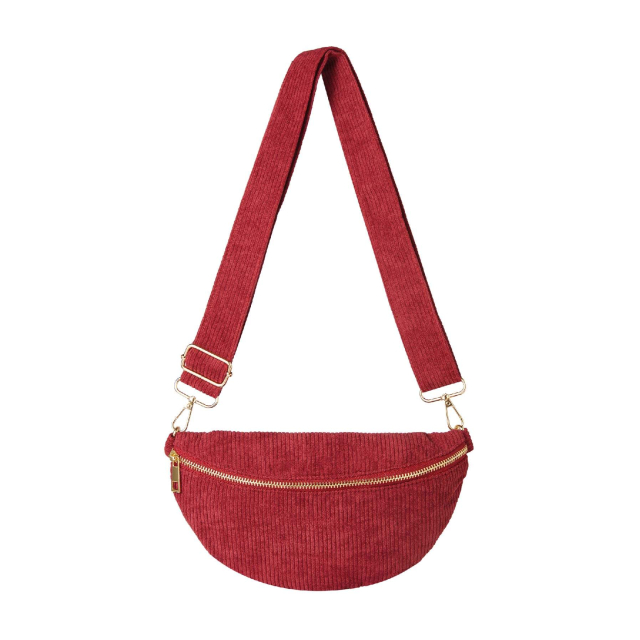Sac Banane Erika velours bordeaux