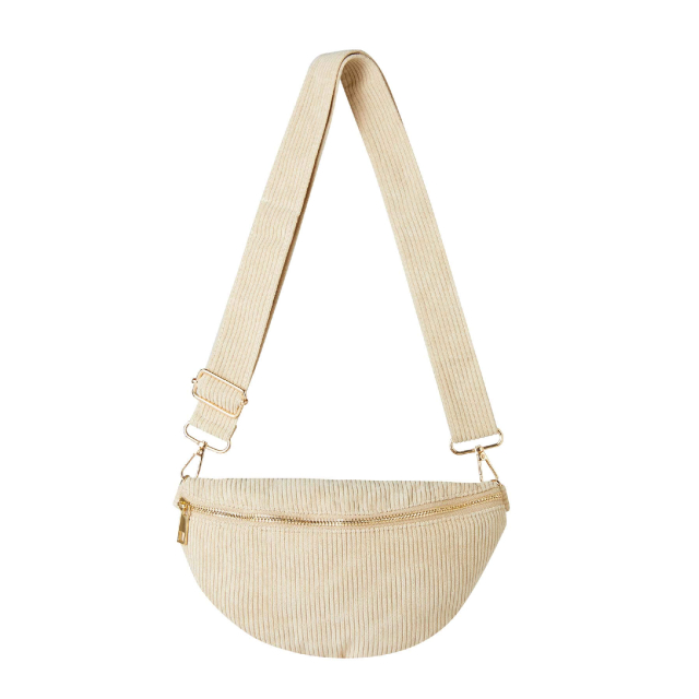 Sac Banane Erika velours Crème