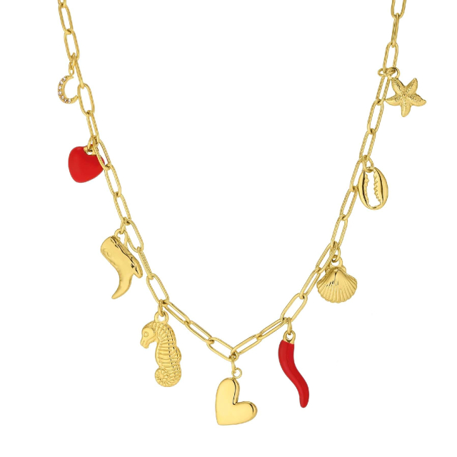 collier epona acier doré or : Découvrez la nouvelle collection de bijoux pour femme en acier à prix accéssibles Ref 11808
