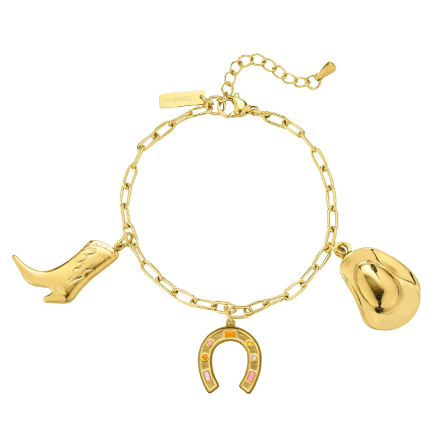 bracelet western acier doré or : Découvrez la nouvelle collection de bijoux pour femme en acier à prix accéssibles Ref 11815