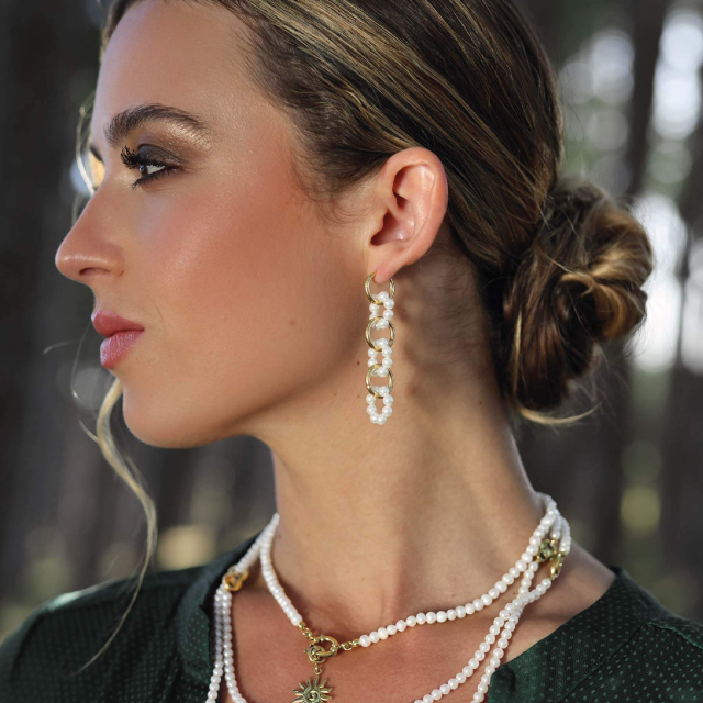 Boucles Lalita  acier doré or