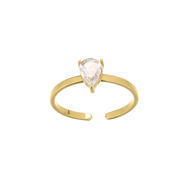 Bague Nirvana acier doré or
