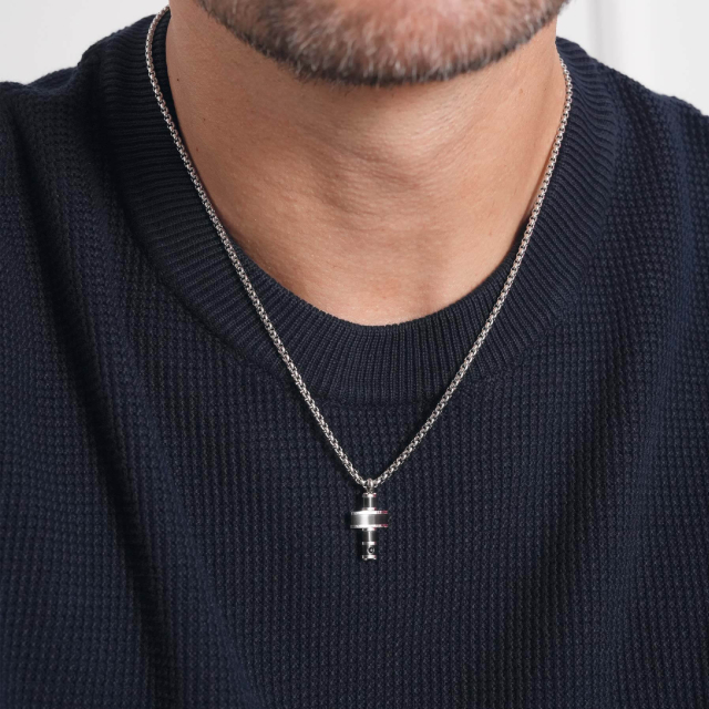 Collier Croix acier