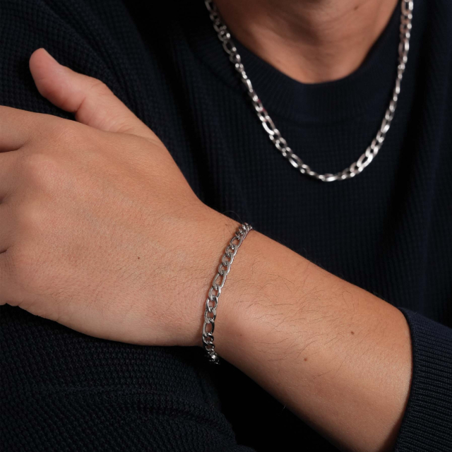 Bracelet Emile acier argenté