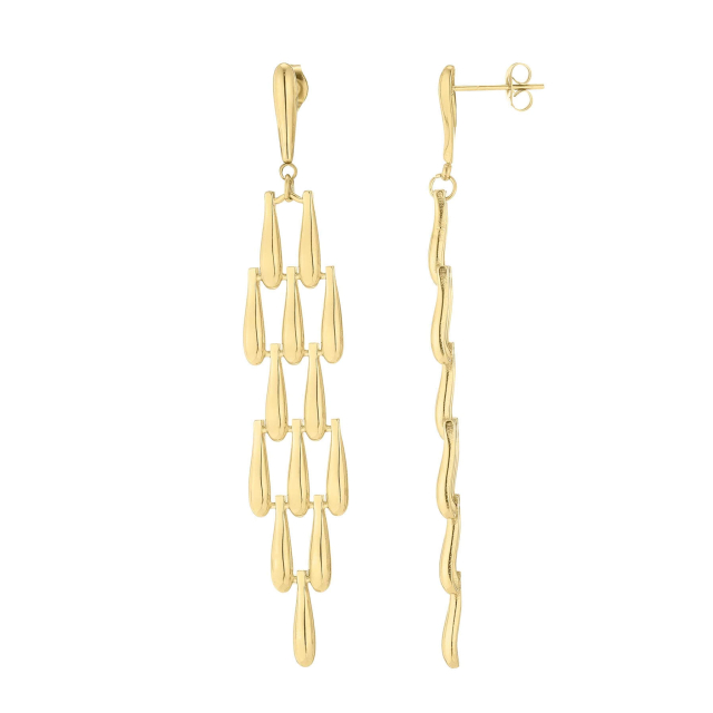 Boucles Calliope acier doré or
