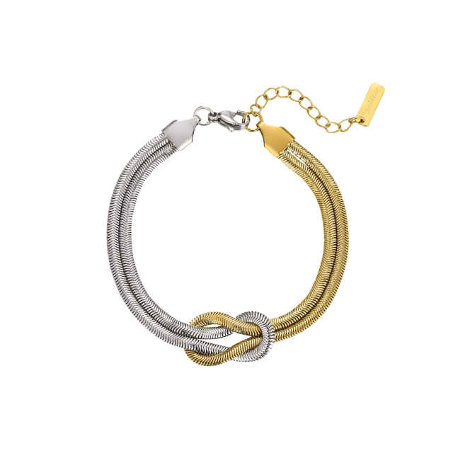 Bracelet maille Lucie doré et argenté