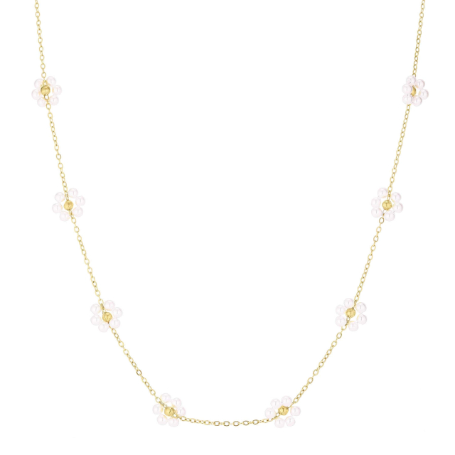 Collier Fleur Gisella nacre