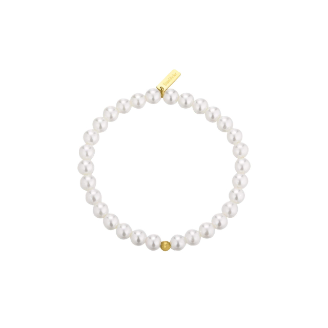 Bracelet Manava verre acier doré or