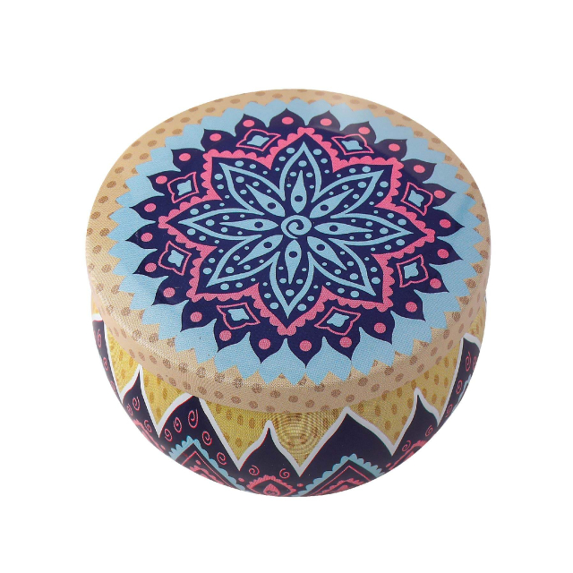 Bougie Mandala turquoise