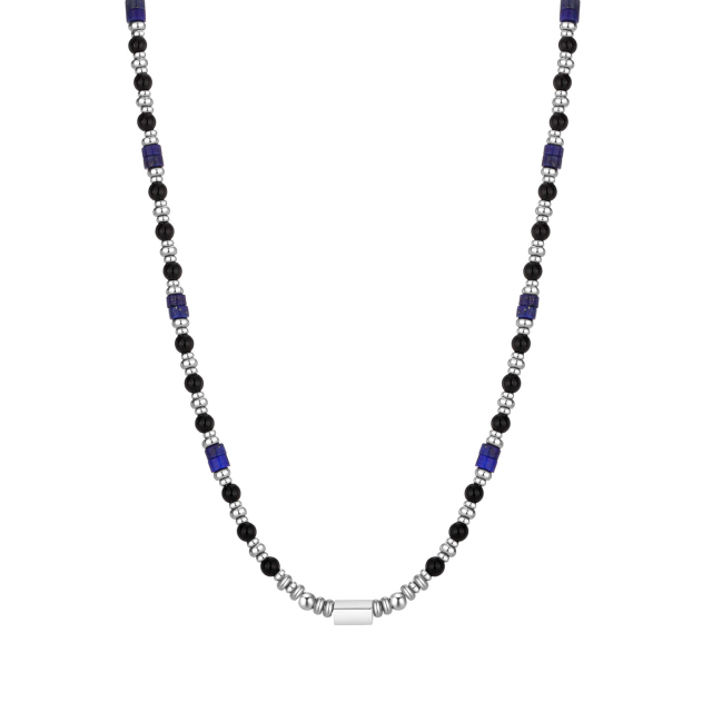 Collier Homme Thomas acier et pierres