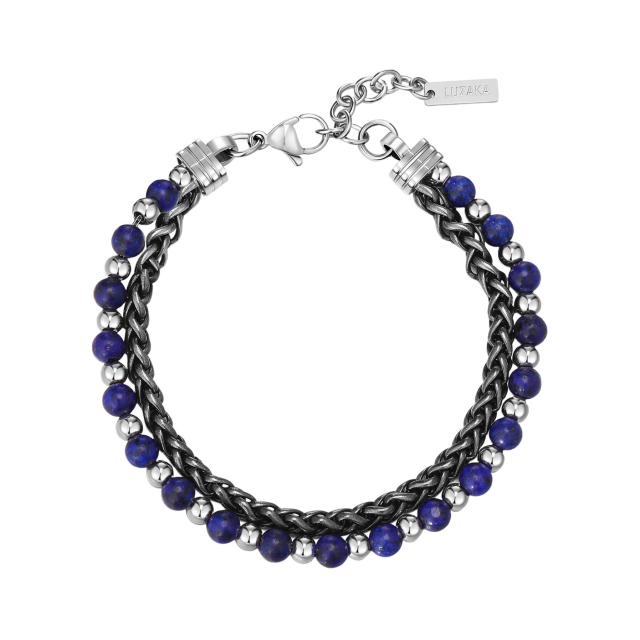 Bracelet Homme Thomas acier et pierres