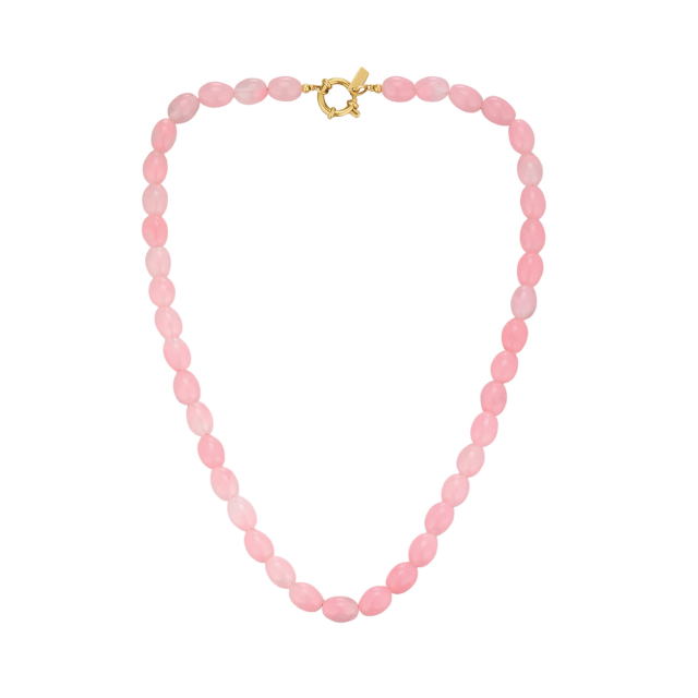 Collier Sweet rose acier doré or