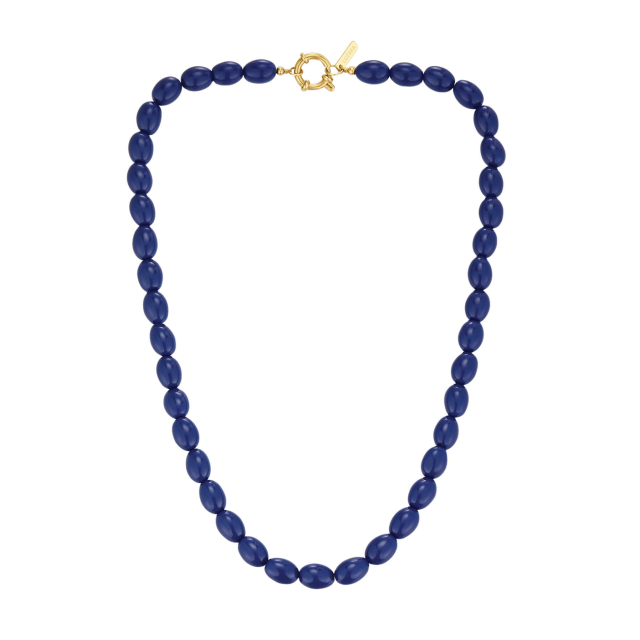 Collier Sweet bleu acier doré or